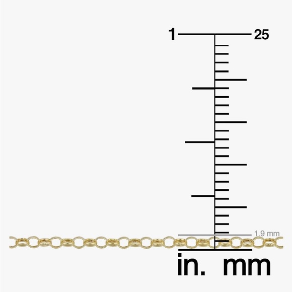 SOLD 🔴 NEW 14k Real Solid Yellow Gold 1.9mm Medium Rolo Chain Bracelet - Picture 4 of 4